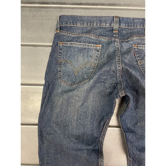 Vintage Levis 514 Slim Straight Mens 34X31 Blue Medium Wash Denim 100% Cotton - Picture 11 of 14